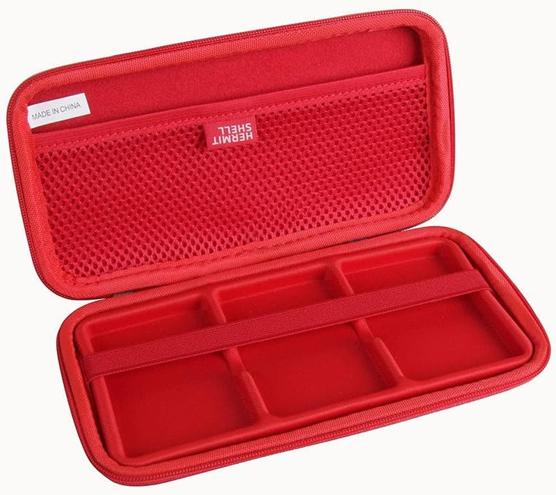 Hermitshell Hard Travel Case for Samsung / T7 / T7 Touch Portable SSD 1TB 2TB 500GB USB 3.2 External Solid State Drive (Case for 3 Hard Drives, Red) - Image 3