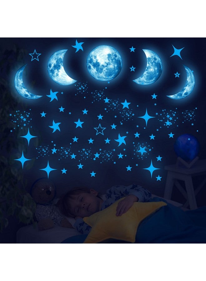 Robmoda Glow in The Dark Stars for Ceiling, Starry Sky Stars and Moon Wall Decals, Space Solar System Galaxy Planets Wall Decors, Perfect Gifts for Kids Nursery Bedroom Living Room, Birthday Party Christmas - Image 3