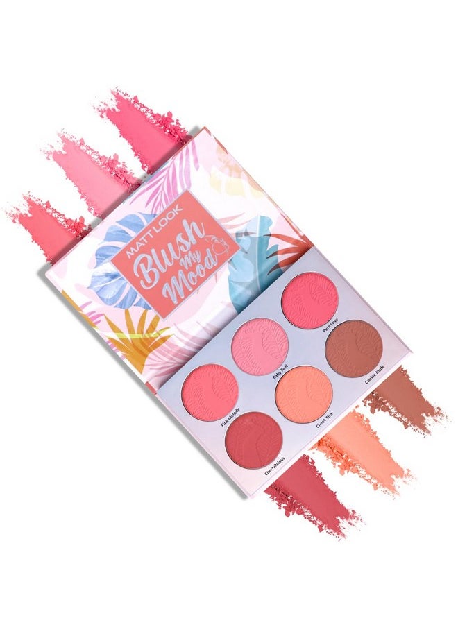 matt look Mattlook Blush My Mood|Highly-Pigmented With Easy-To-Blend Formula| Enriched With Vitamin E | Long Lasting | Non Oily & Non Sticky Formula - Beautiful Inside Out  - Image 1