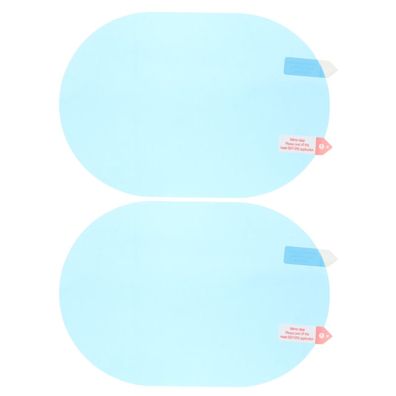 2pcs Car Rearview Mirror Rainproof Film: Anti-Fog Coating For Side - Universal Fit For Cars And Trucks (5.7inchx3.93inch) - Image 1