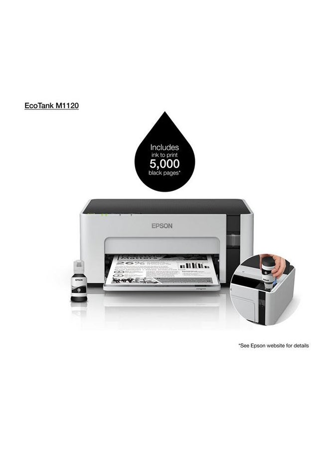 EPSON EcoTank M1120 - Single-Function Compact Printer with Epson's Integrated Ink Tank System, for Cost-Effective, Quality Mono Printing - White - Image 3