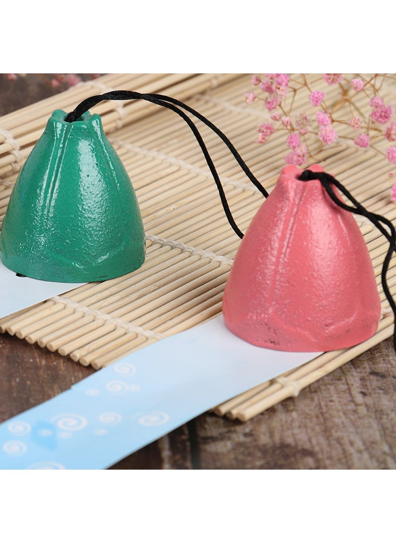 Generic 1 x 5 pcs Japanese Cast Iron Wind Chimes Fuji Decor green lotus 