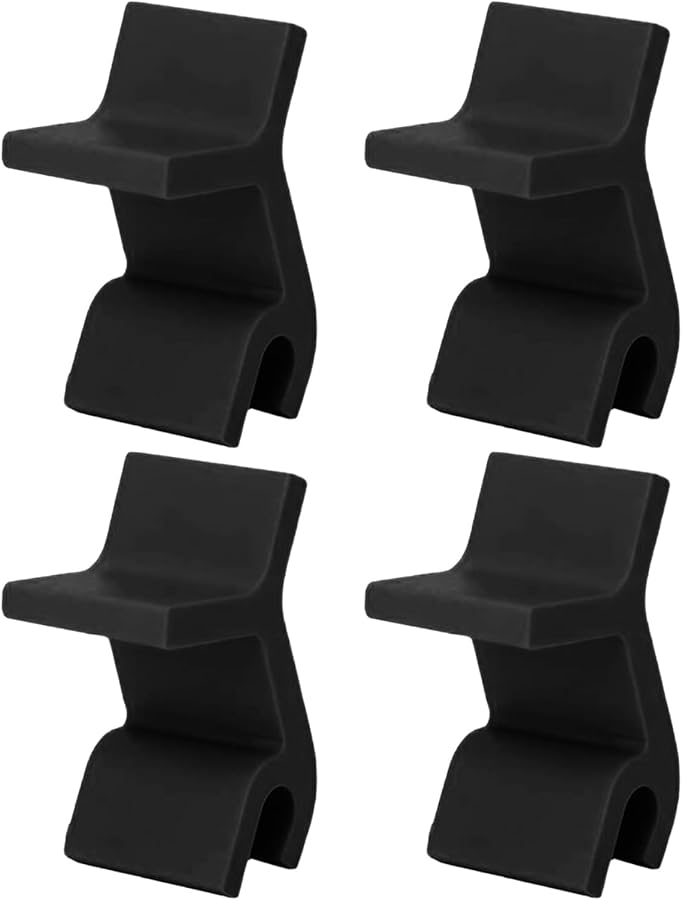 Black Oven Tray Rack Stand For Refrigerator Storage Space Saving Tip Proof Design - Image 5