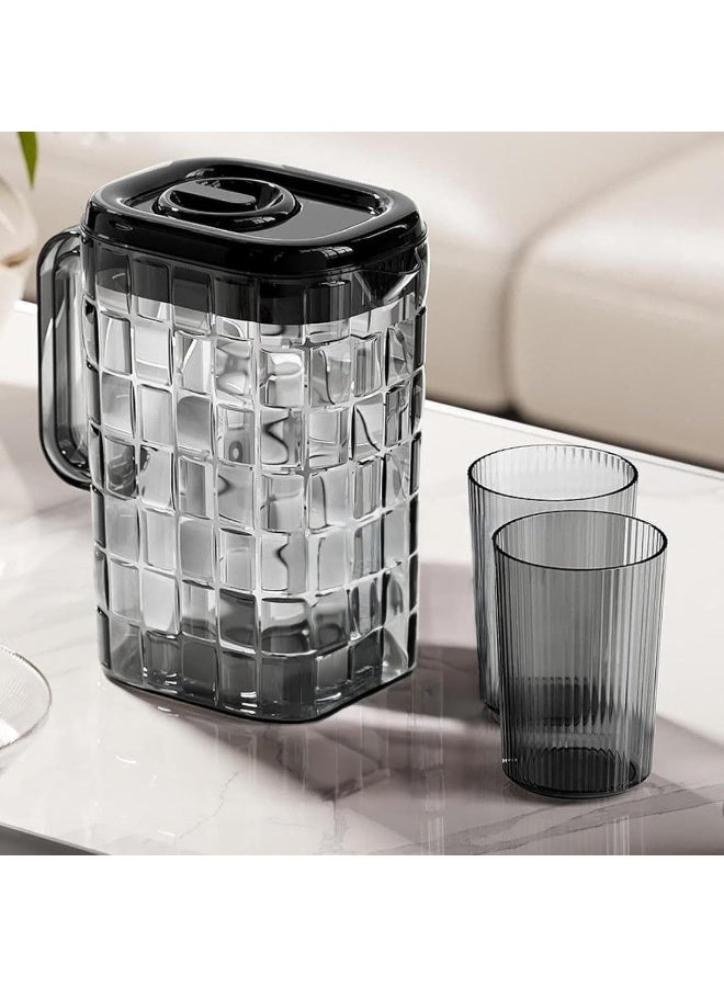 Acrylic Pitcher... Beauty and elegance on your table Perfect for serving juices, drinks, and water An elegant choice for Ramadan, gatherings, and special occasions Made of durable and lightweight acrylic A stylish design that adds a touch of luxury to your table Pitcher + 2 cups Practical and beautifully designed... The perfect choice for every home - Image 3