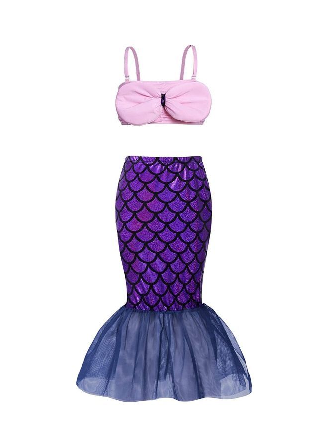 NIBEMINENT 3-Piece Mermaid Swimming Costume Set 100cm - Image 3