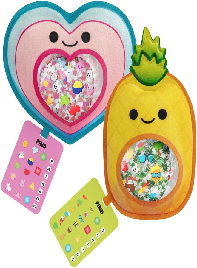 Vango BIZYBOO - The Original Seek & Find Plush - Hidden Object Search Problem Solving Educational Matching Game for Kids 2 and Up - 2 Pack (Aloha & Joy) - Image 1