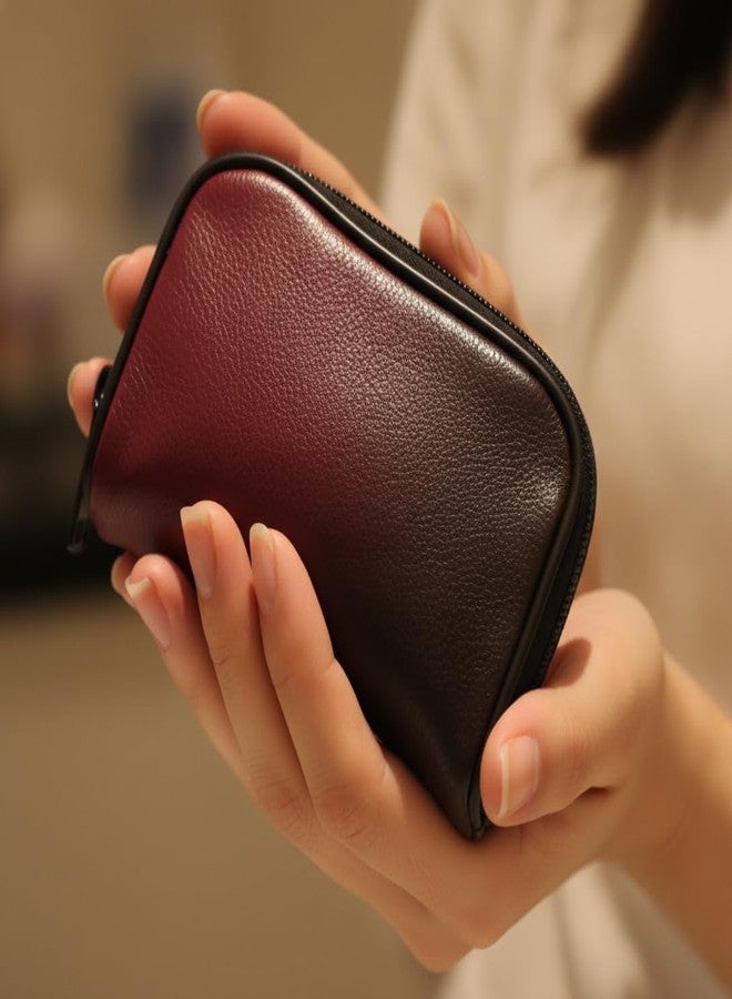 Delegarde Small Coin Purse for Women Ladies Hand Wallet (Maroon) - Image 2