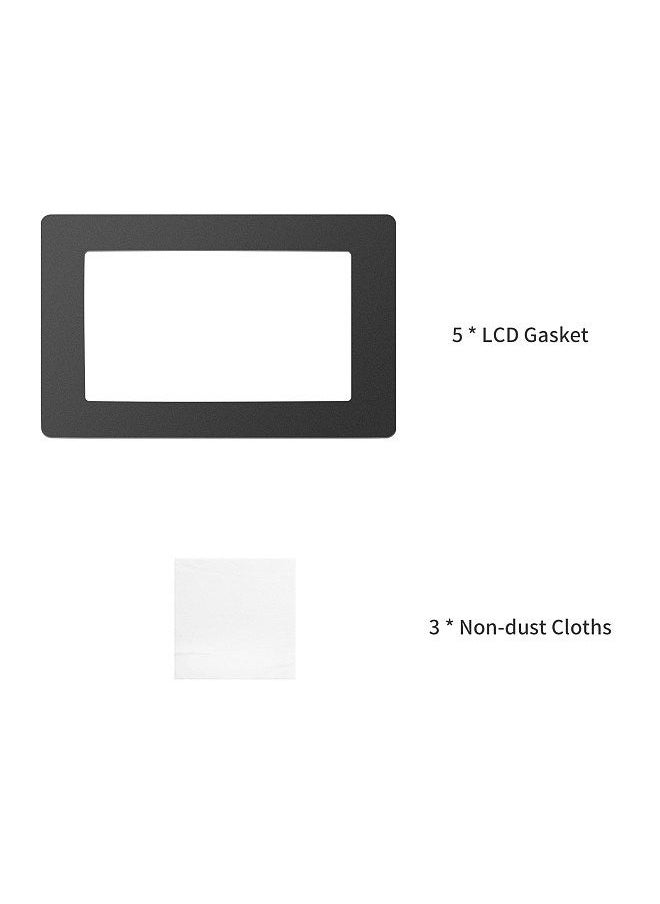Generic - Black LCD Gasket 6.5 x 4.1in Protection from Resin Spill with Non-dust Cloths Compatible with Wanhao D7 Photon Photon-S 5.5 Inch LCD Resin 3D Printer - Image 1
