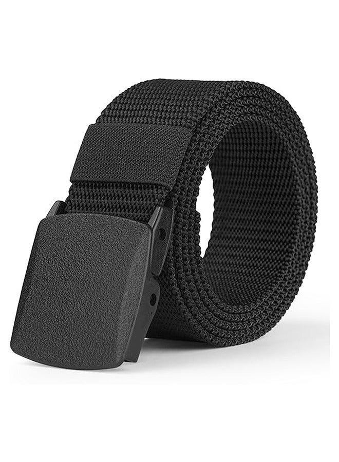 يانيك أحزمة عمل للرجال، أحزمة للرجال، حزام جولف من قماش النايلون قابل للتعديل، بدون إبزيم معدني، تمرير سريع عبر أمن المطار، مناسب للعمل والسفر - Image 1