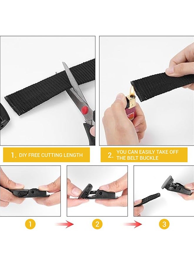 يانيك أحزمة عمل للرجال، أحزمة للرجال، حزام جولف من قماش النايلون قابل للتعديل، بدون إبزيم معدني، تمرير سريع عبر أمن المطار، مناسب للعمل والسفر - Image 3