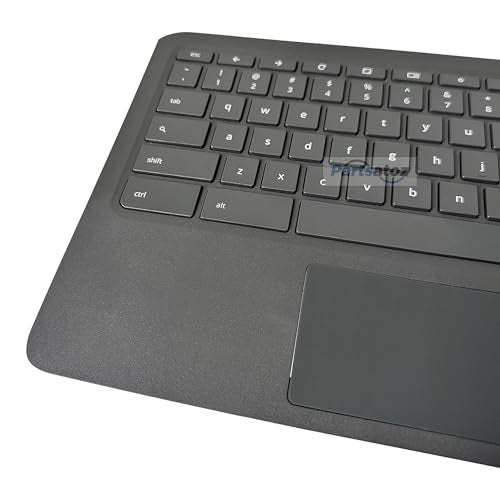 Rinbers Laptop Palmrest Upper Case Top Cover with US English Keyboard Touchpad Assembly Replacement for HP Chromebook 11 11A G6 EE L92224-001 L52192-001 - Image 4