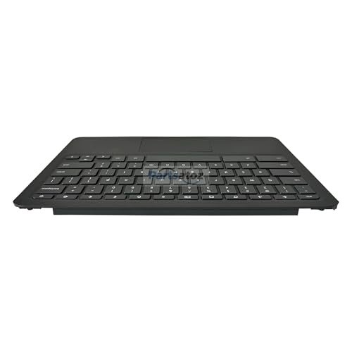 Rinbers Laptop Palmrest Upper Case Top Cover with US English Keyboard Touchpad Assembly Replacement for HP Chromebook 11 11A G6 EE L92224-001 L52192-001 - Image 3