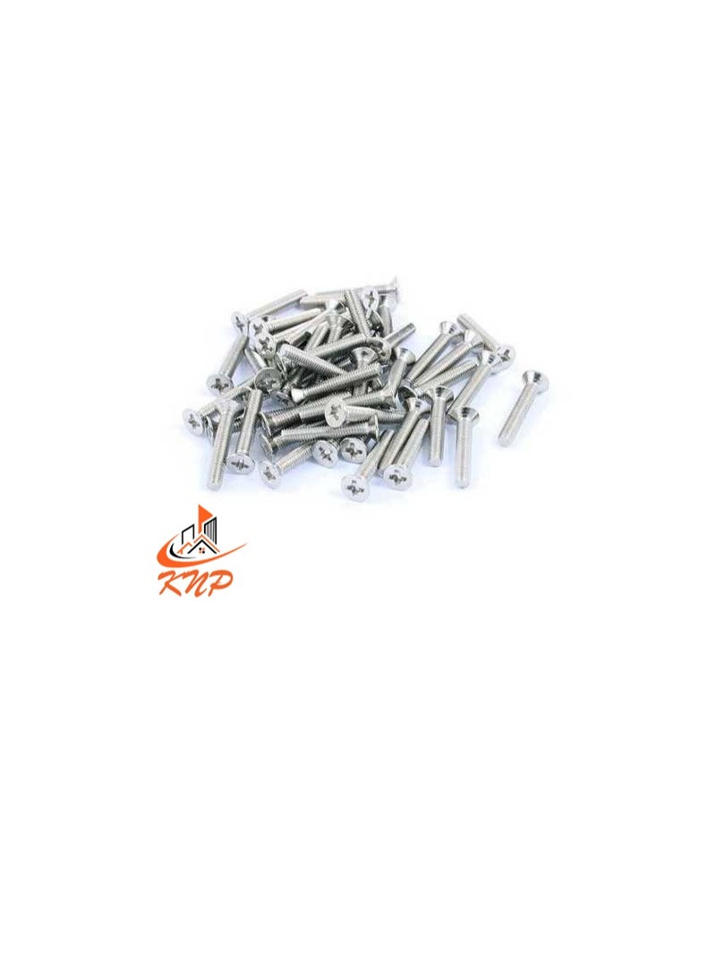 KNP Countersunk Machine Screws - Pack of 200 (M3 x 25mm) - Image 1