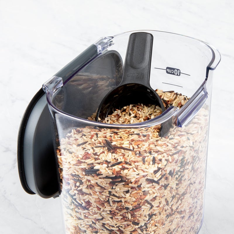 ProKeeper+ by Progressive International Clear Plastic Airtight Food Baker's Kitchen Storage Organization Container Canister Set with Magnetic Accessories (Grain 2.5-Quart) - Image 4