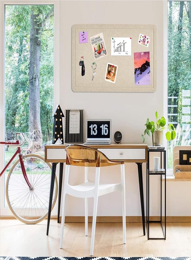 Vuzvuv Linen-Brown 28"x16" Large Cork Board with 50 Push Pins & Sticky Notes, Self-Adhesive Bulletin Board for Wall, Felt Pin Vision Board for Paste Notes,Schedules Offices Home - Image 5