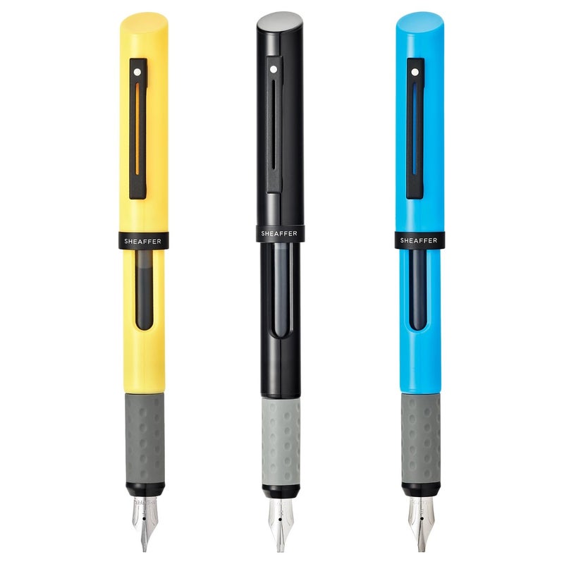 Sheaffer Calligraphy Set Maxi - Black,Blue, Yellow -Fine / Medium / Broad Nibs - Image 1