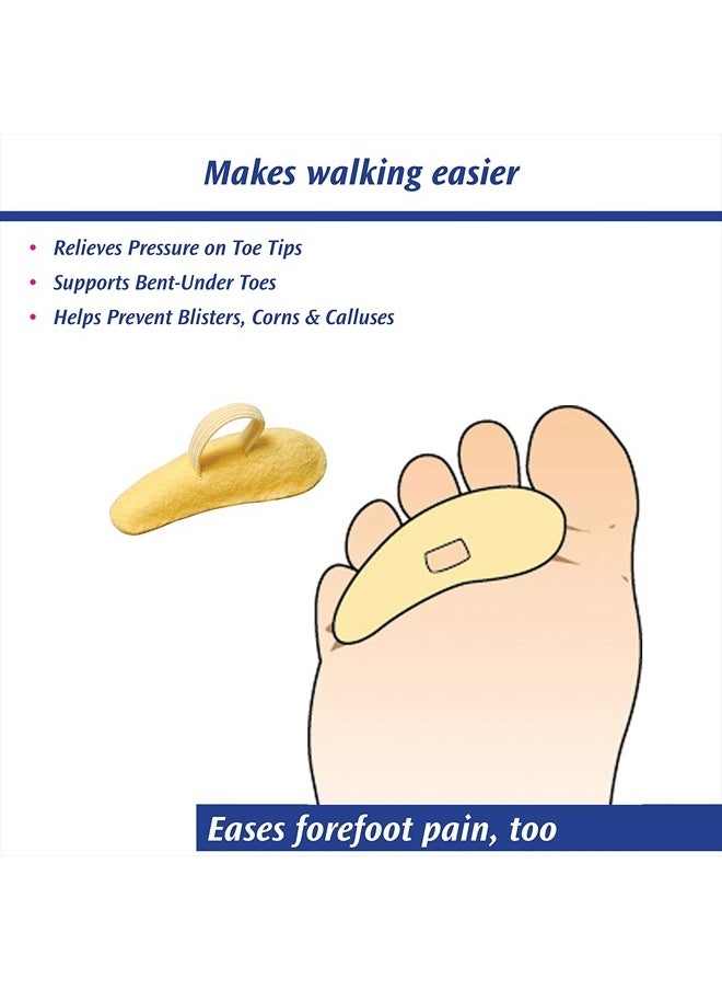 pedifix - PediFix Felt Hammer Toe Crest Cushion, Medium, Right - Image 1