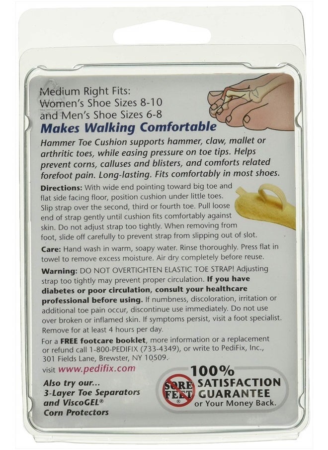 pedifix - PediFix Felt Hammer Toe Crest Cushion, Medium, Right - Image 1