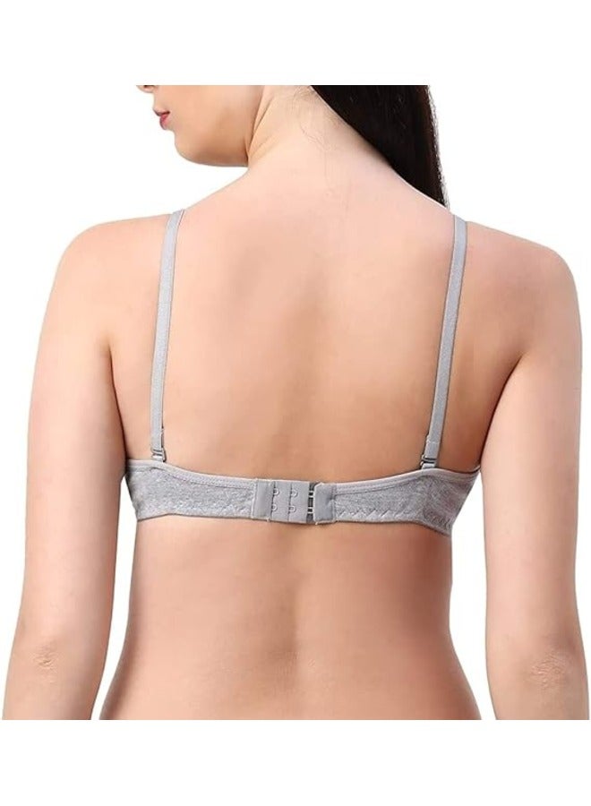 Love Bell Women's Everyday Padded Bra Full Coverage  Premium Cotton Love bell Woman Wire free T-shirt Bra - Image 3