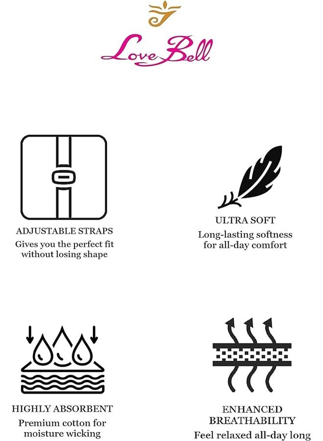 Love Bell Women's Everyday Padded Bra Full Coverage  Premium Cotton Love bell Woman Wire free T-shirt Bra - Image 4