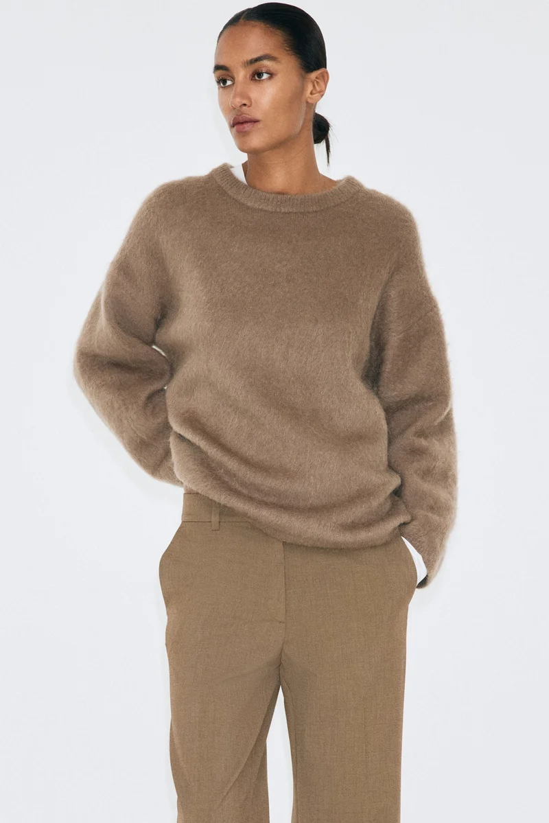 اتش اند ام بنطلون من القماش