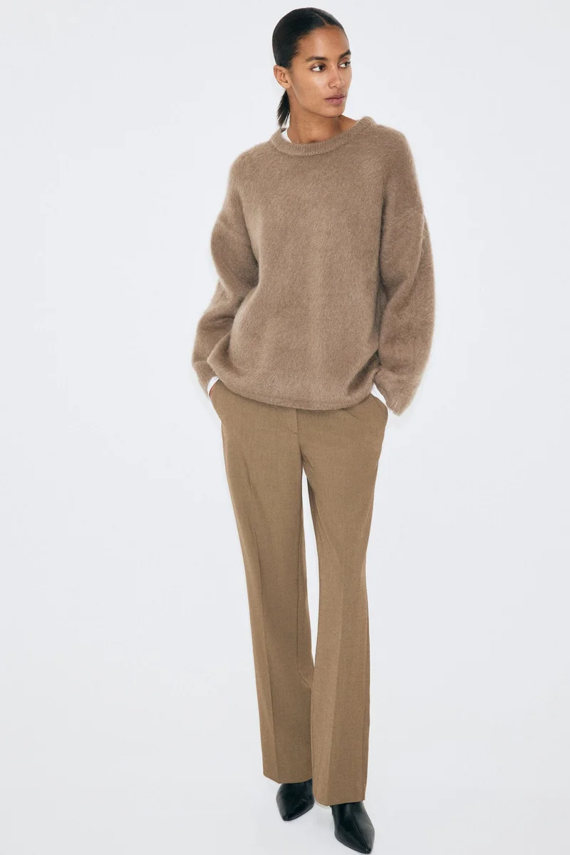 اتش اند ام بنطلون من القماش