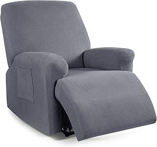 TAOCOCO Recliner Cover 4-Pieces,  Recliner Stretch Sofa Slipcover Recliner Cover 1 Seater Couch Protector Soft - Image 1