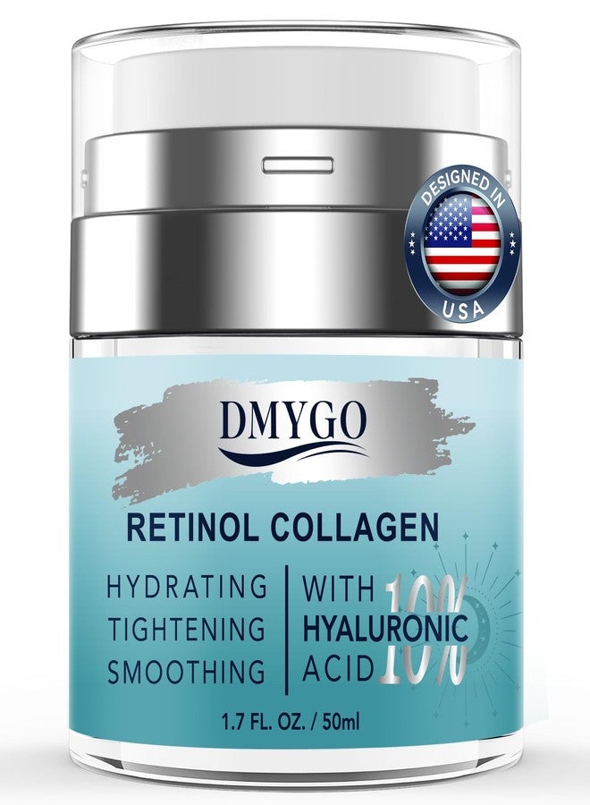 DMYGO كريم رفع الوجه الفوري مع الريتينول والكولاجين وحمض الهيالورونيك، كريم للرقبة للتقوية والتماسك - مرطب مضاد للشيخوخة للوجه للنساء والرجال يقلل التجاعيد، كريم ريتينول للوجه، 1.7 أونصة سائلة - Image 1
