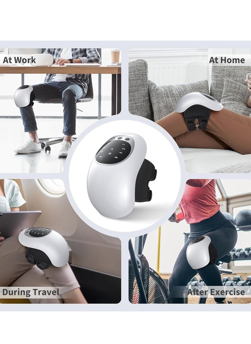 BORTONY Portable Knee Massager with Heat and Vibration Smart Hot Compress Knee Relaxing Massager LED Screen Kneecap Treasure Laser Infrared Elbow Shoulder Massager Relive Joint Pain Stiffness  - Image 4