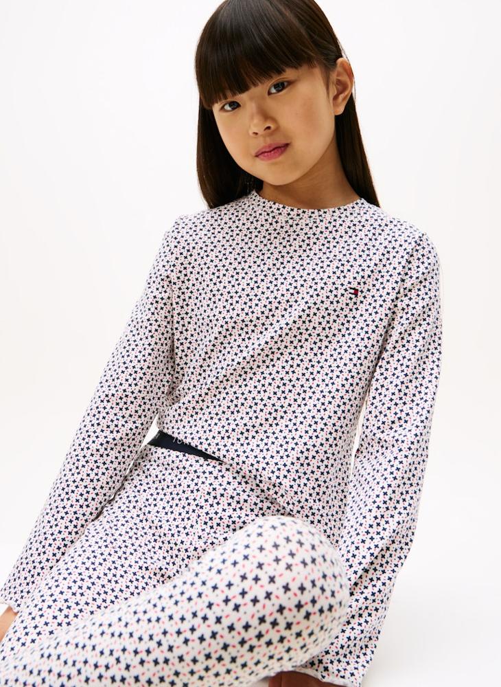 TOMMY HILFIGER Kids Crew Neck T-Shirt And Leggings Set - Image 4