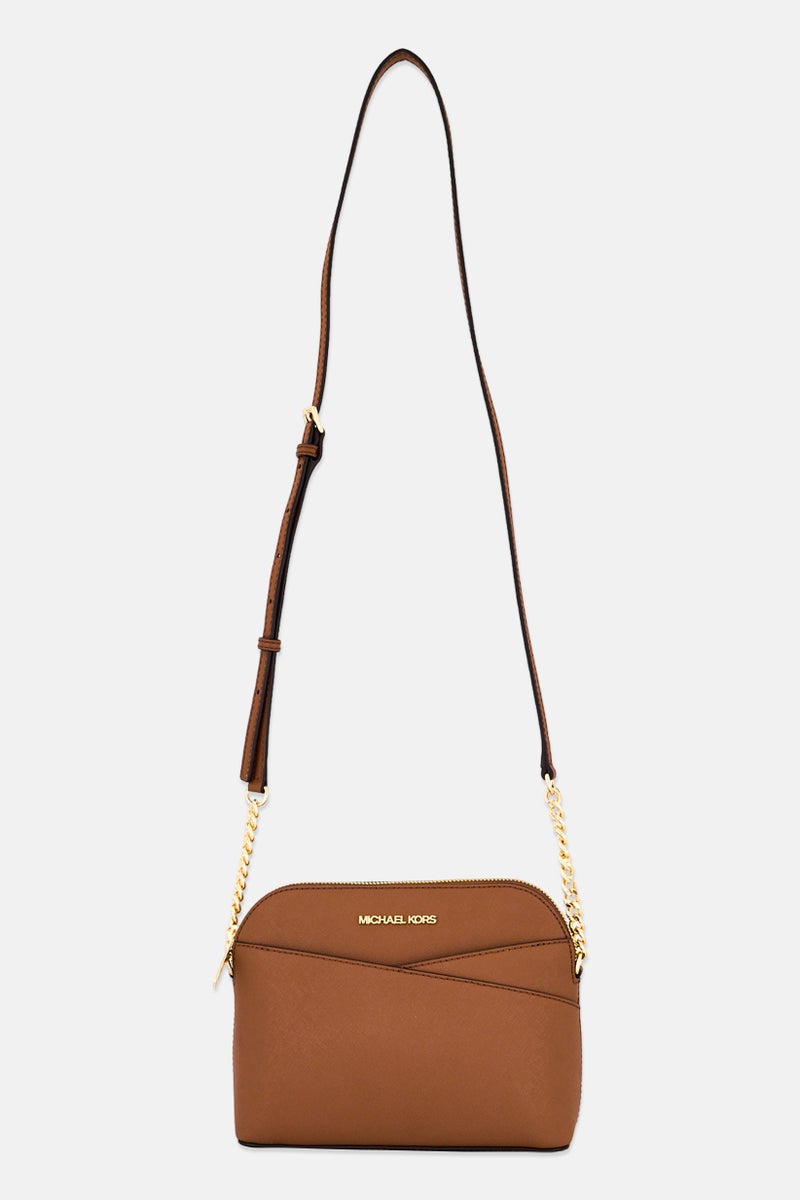 Michael Kors Women Hardware Logo Cross Body Bag 17,5 H x 21,5 L x 9 W cm, Brown  - Image 1