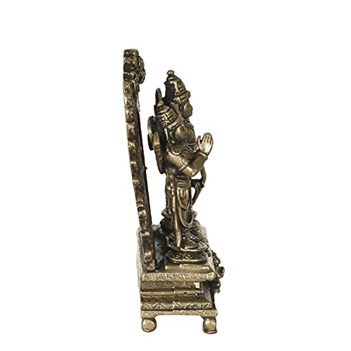 Bhimonee Decor Handmade Pure Copper Ram Darbar Murti | Rama Sita Lakshman Hanuman Idol | 2.65 Inch - Image 5