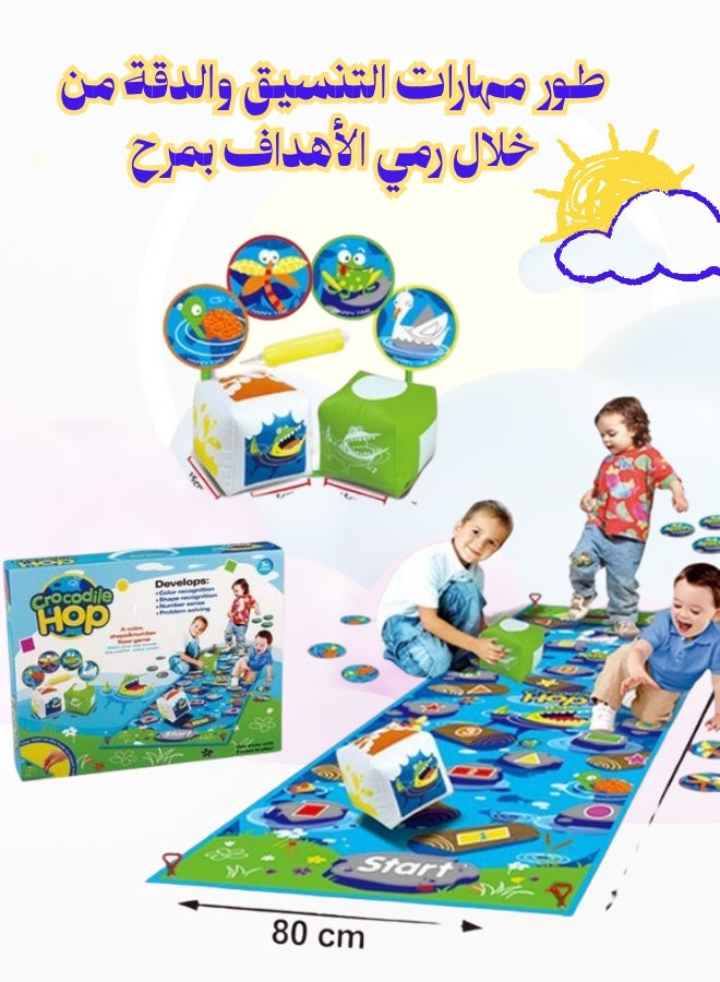 Crocodile Hop Interactive Floor Game for Kids – Educational Indoor Toy for Ages 3+ - Image 2