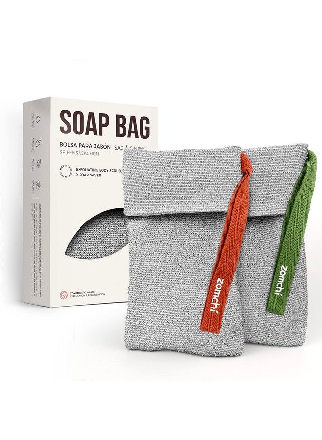 zomchi 2 Pieces Of Soap Bags With Gentle Roughness Soap Savers For Bar Soap Body Scrubbers For Use In Shower Soap Exfoliating Bag - Image 2