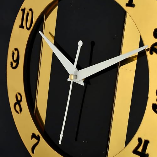 Nozvera Wall Clock for Home Decor | Designer Wall Clock for Bedroom, Living Room, Office | Stylish Modern Wooden for Home Fancy, Antique Silent (12 Inch)-Analog - Image 3