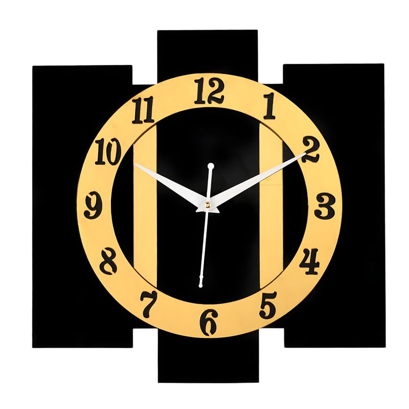 Nozvera Wall Clock for Home Decor | Designer Wall Clock for Bedroom, Living Room, Office | Stylish Modern Wooden for Home Fancy, Antique Silent (12 Inch)-Analog - Image 1