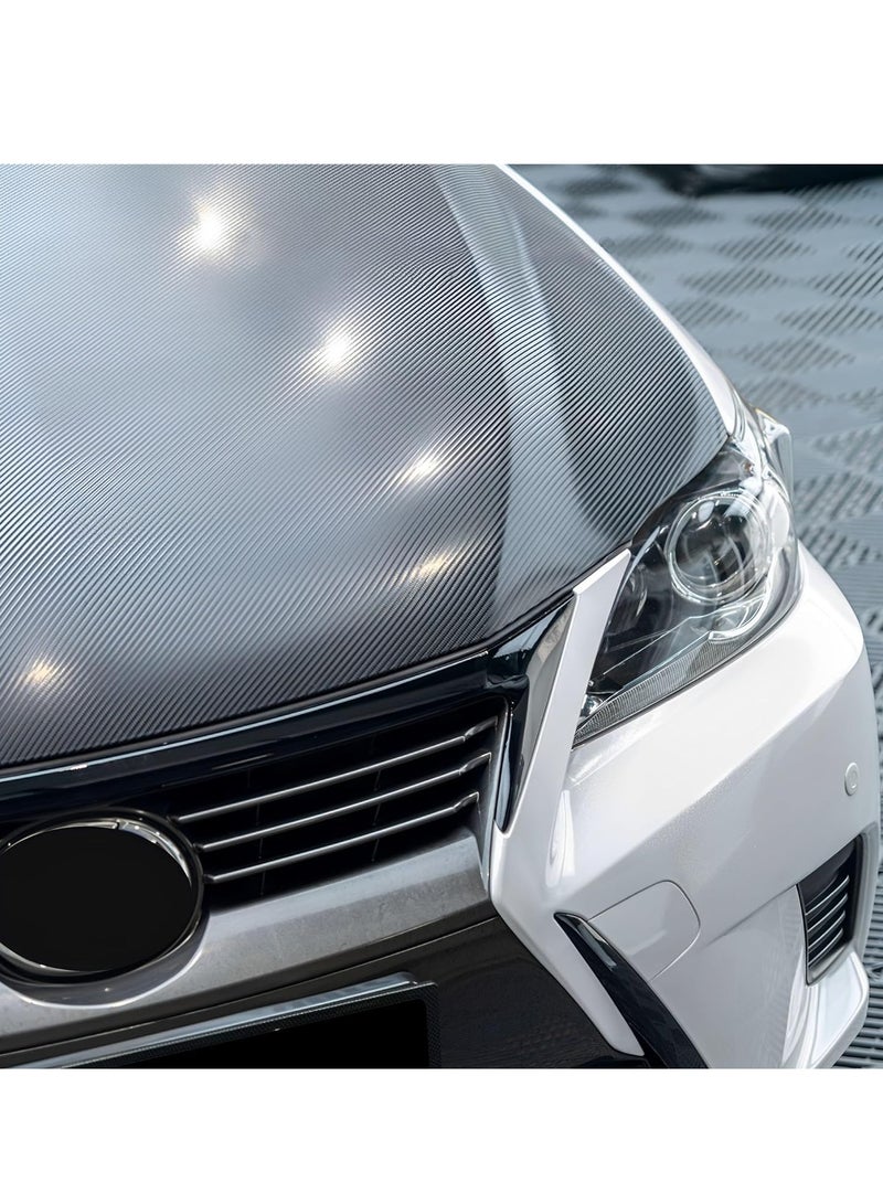3D Black Carbon Fiber Vinyl Wrap Roll with Air-Release Technology, Self-Adhesive Car Wrap Film for DIY Exterior and Interior Auto Decals, 520 x 118 inches. - Image 5