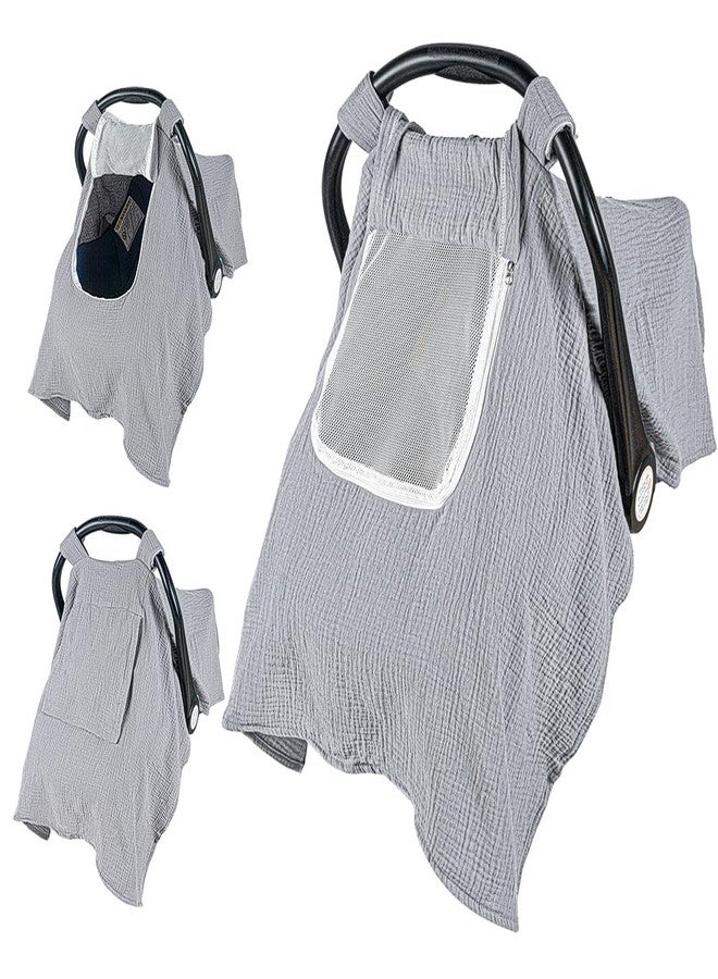 PRIMLECT غطاء مقعد السيارة للأطفال PRIMLECT، 100% موسلين، غطاء مقعد السيارة 3 في 1، غطاء مقعد السيارة للأطفال سهل الدخول والخروج - Image 1