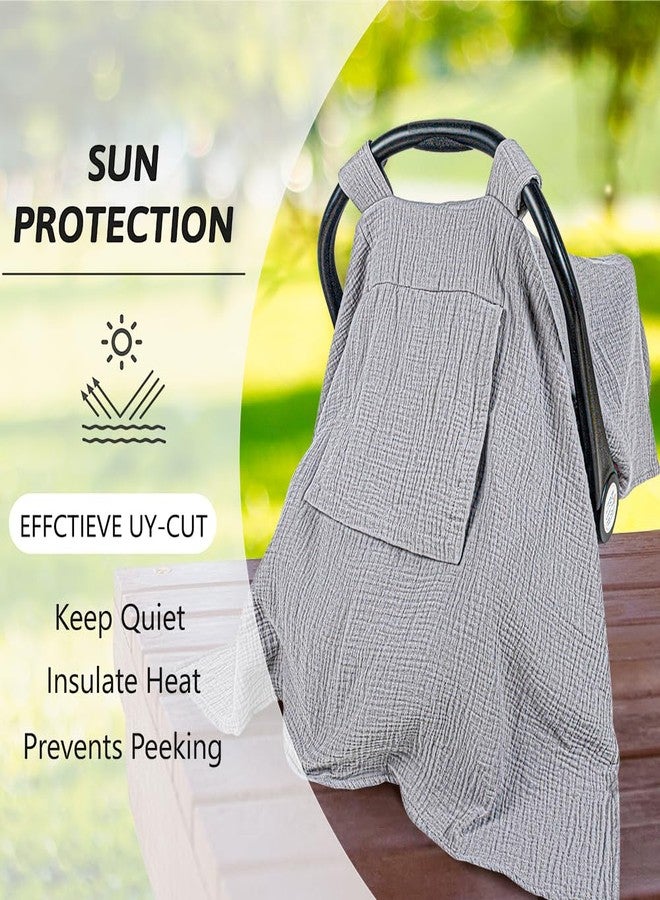 PRIMLECT غطاء مقعد السيارة للأطفال PRIMLECT، 100% موسلين، غطاء مقعد السيارة 3 في 1، غطاء مقعد السيارة للأطفال سهل الدخول والخروج - Image 3