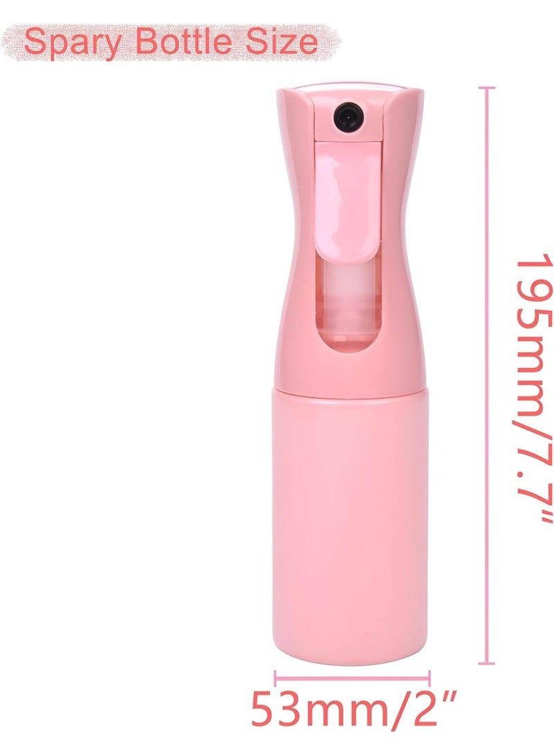 زجاجة رذاذ مستمر سعة 200 مل - بخاخ ماء ناعم قابل لإعادة التعبئة لتصفيف الشعر، والاستخدام في صالونات الحلاقة والتجميل، والعناية بالنباتات والتنظيف - وردي - Image 3