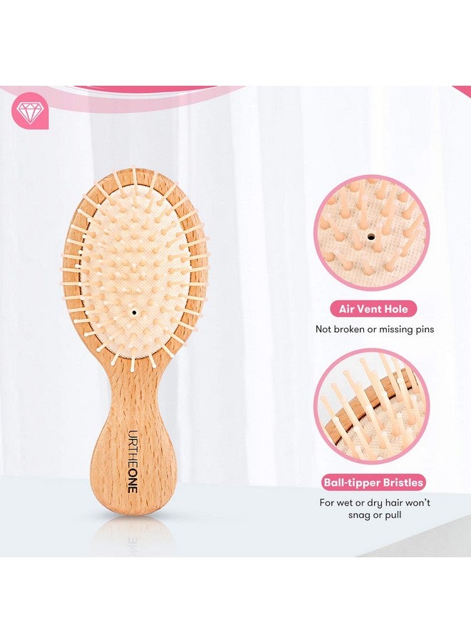 URTHEONE Mini Hair Brush,Detangling Brush For Thick Curly Thin Long Short Wet Or Dry Hair, Pocket Travel Small Paddle Hair Brush For Men Women Kids - Image 3