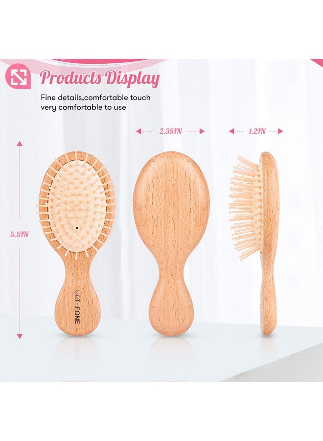 URTHEONE Mini Hair Brush,Detangling Brush For Thick Curly Thin Long Short Wet Or Dry Hair, Pocket Travel Small Paddle Hair Brush For Men Women Kids - Image 4