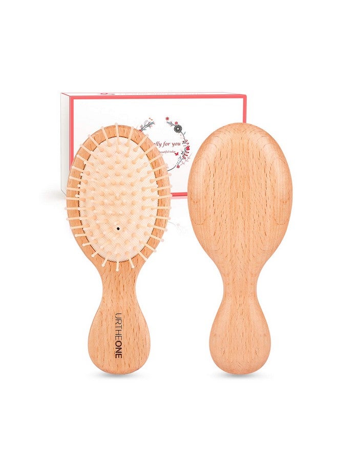 URTHEONE Mini Hair Brush,Detangling Brush For Thick Curly Thin Long Short Wet Or Dry Hair, Pocket Travel Small Paddle Hair Brush For Men Women Kids - Image 1
