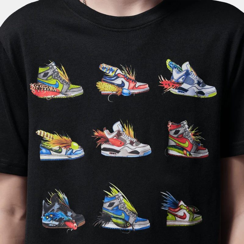 Jordan Black Kids' Michael Jordan Fishing Lures T-Shirt  | Best Price UAE