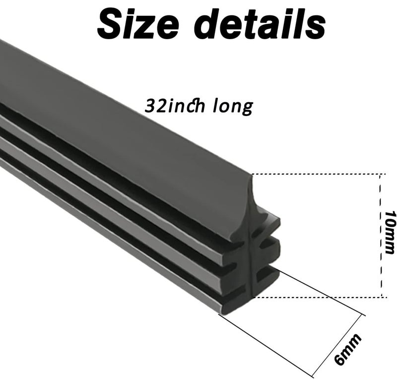 Massmot 32 Inch Windshield Wiper Refills, Pack Of 2 Automotive Replacement Windshield Wiper Blade Refill, 32 Inch Adjustable Size of the Universal Wiper Rubber Refills - Image 5