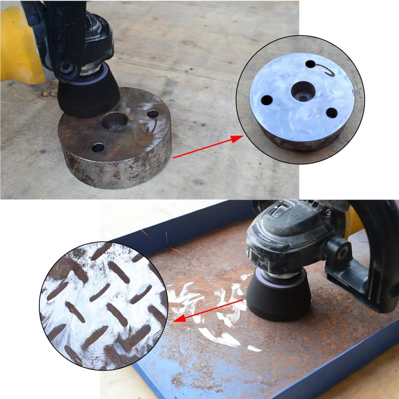 HONGUIS 3 Inch Grinding Stone Wheel for Metal,50 Grit Aluminum Oxide Flaring Grinding Cup Wheel for Rust Removing Deburring Polishing with 5/8"-11 Threaded Arbor(50 Grit) - Image 5