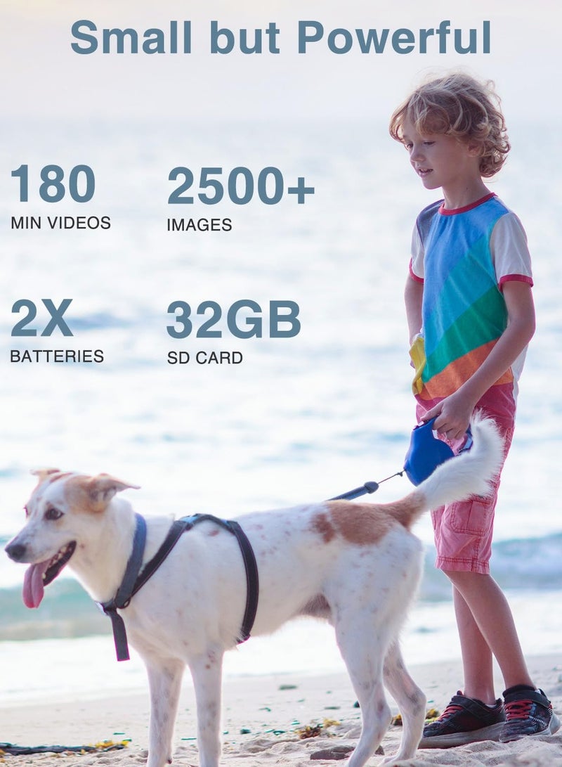 Milatech Digital Camera, FHD 1080P Kids Camera 44MP Point and Shoot Digital Cameras with 32GB SD Card, 16X Zoom, Lanyard - Image 4