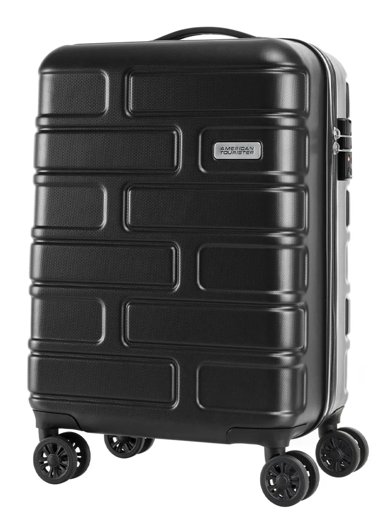 AMERICAN TOURISTER Bricklane 3pc Set (55/68/80 cm), 4 Spinner Wheels, Hard Top, Polycarbonate, Jet Black|Lightweight|Scratch & Impact Resistance|TSA Lock|Inner Mesh Zippered Pocket - 3 Years International Warranty