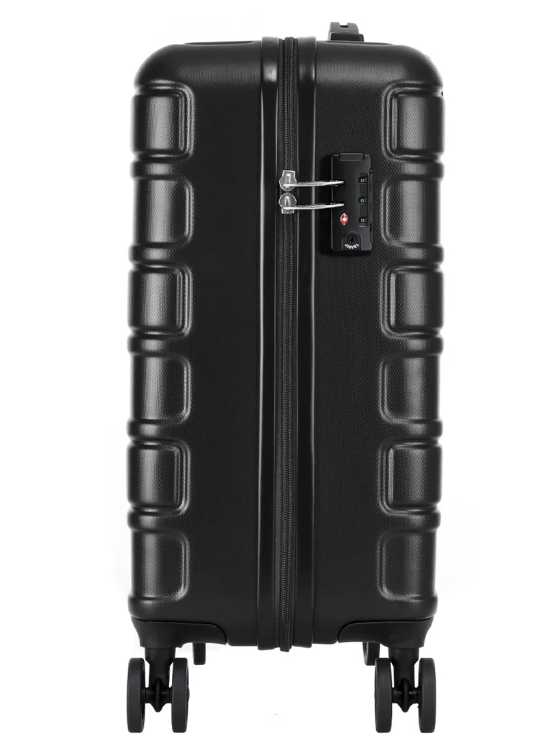 AMERICAN TOURISTER Bricklane 3pc Set (55/68/80 cm), 4 Spinner Wheels, Hard Top, Polycarbonate, Jet Black|Lightweight|Scratch & Impact Resistance|TSA Lock|Inner Mesh Zippered Pocket - 3 Years International Warranty