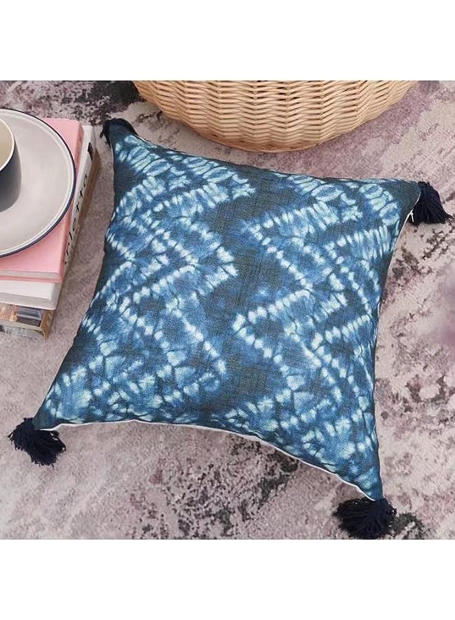 IAF Boho Cushion Cover 45x45cm with Tassel Decor - Woven Throw Tufted Pillowcase for Home Decor, Bohemian Style - Eschur" - Image 1